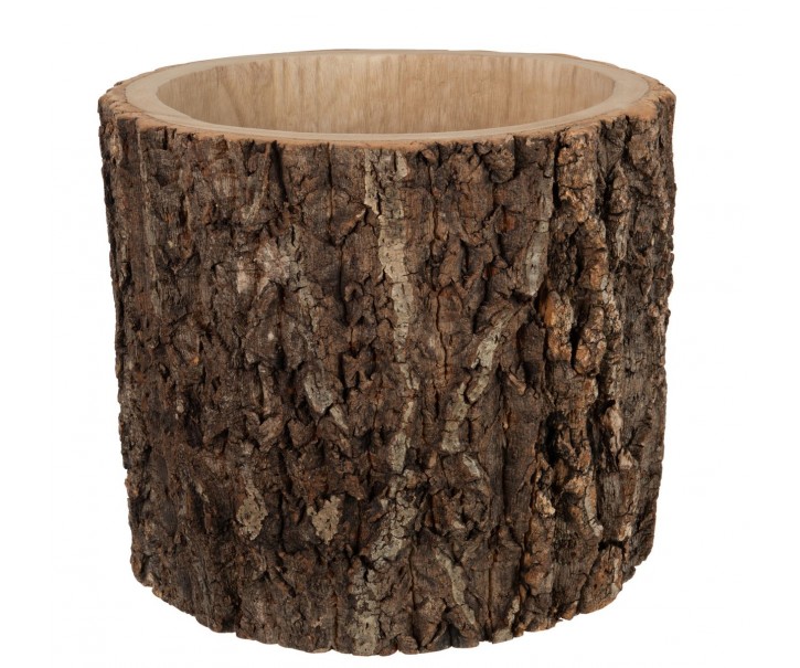 Přírodní květináč z kmene stromu Paulownia - Ø 35*30cm J-Line by Jolipa