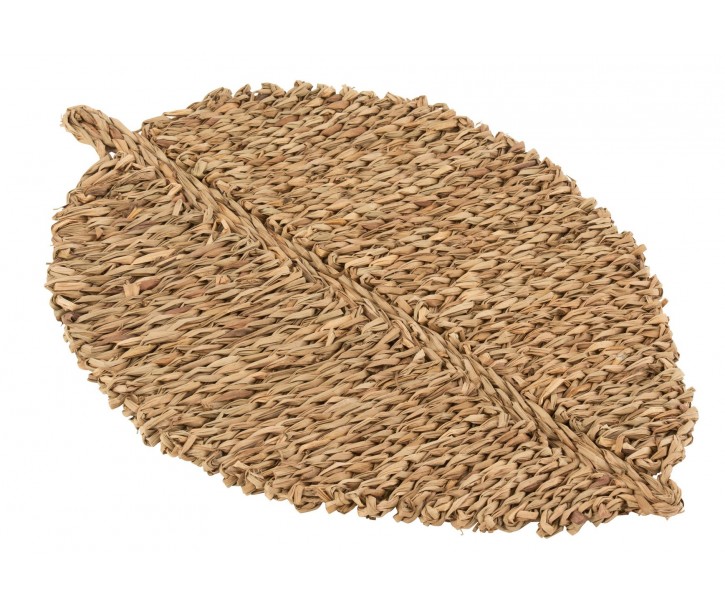 Boho Přírodní pletené prostírání z mořské trávy ve tvaru listu - 51*2*32cm
