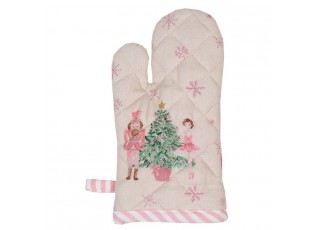 Béžová dětská chňapka - rukavice s Louskáčkem a baletkou Pastel Nutcracker - 12*21 cm