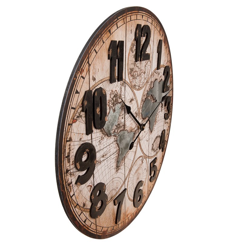 Nástěnné hodiny World - 69*5*70 cm Clayre & Eef Nástěnné hodiny World - 69*5*70 cm Clayre & Eef