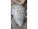 Šedo-stříbrná anik skleněná vánoční ozdoba ve tvaru šišky XL - Ø 15*25 cm Clayre & Eef