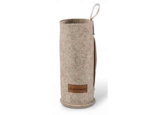 Béžový filcový obal na skleněnou láhev - Ø 7*21cm / 450ml a 650ml 