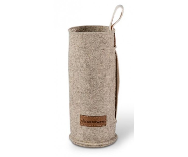 Béžový filcový obal na skleněnou láhev - Ø 7*21cm / 450ml a 650ml Goodways