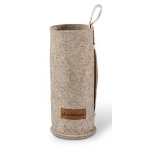 Béžový filcový obal na skleněnou láhev - Ø 7*21cm / 450ml a 650ml 