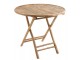 Přírodní bambusový kulatý skládací stůl Bamboo Pliable - Ø 90*76cm J-Line by Jolipa