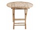 Přírodní bambusový kulatý skládací stůl Bamboo Pliable - Ø 90*76cm J-Line by Jolipa