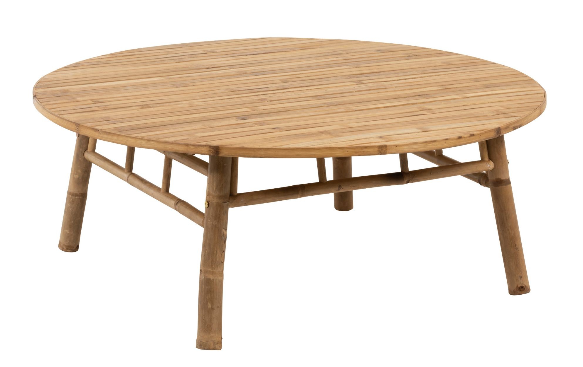 Přírodní bambusový kulatý konferenční stůl Bamboo Pliable - Ø 120*46cm