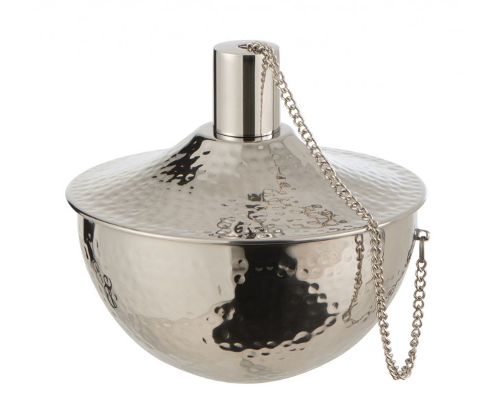 Nerezová olejová stolní lampa jemně tepaná - Ø15*14cm J-Line by Jolipa