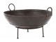Černo-hnědé antik kovové kulaté ohniště - 72*65*40 cm J-Line by Jolipa