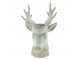 Béžový porcelánový svícen na čajovou svíčku Jelen Chrie - 15*12*21 cm Clayre & Eef