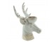 Béžový porcelánový svícen na čajovou svíčku Jelen Chrie - 15*12*21 cm Clayre & Eef