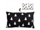 Bílý povlak na polštář se stromky Black&White X-Mas - 30*50 cm Clayre & Eef