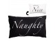 Bílo-černý povlak na polštář Naughty a Nice z Black&White X-Mas - 30*50 cm Clayre & Eef