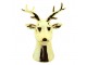 Zlatá porcelánová dekorace Jelen M - 10*8*16 cm Clayre & Eef