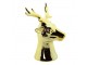 Zlatá porcelánová dekorace Jelen M - 10*8*16 cm Clayre & Eef