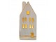 Béžový porcelánový domek s LED světýlky - 7*6*15 cm Clayre & Eef