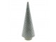 Šedý porcelánový dekorační vánoční stromek M - Ø 10*27 cm Clayre & Eef