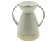 Béžový porcelánový svícen na úzkou svíčku Chrie - 12*8*13 cm Clayre & Eef