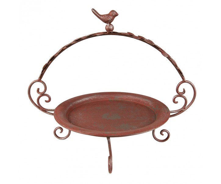 Červeno-zelený kovový stojan na květiny - 35*27*30 cm Clayre & Eef