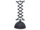 Industriální černé antik kovové závěsné světlo Fact ceiling - Ø32*55-72 cm / E27 Chic Antique