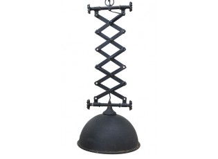 Industriální černé antik kovové závěsné světlo Factory - Ø 32*55-72 cm / E27