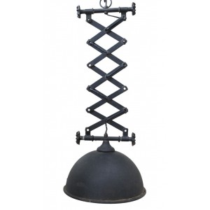 Industriální černé antik kovové závěsné světlo Fact ceiling - Ø32*55-72 cm / E27