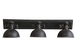 Industriální černé antik kovové nástěnné světlo Fact ceiling - 85*19*30cm / E14
