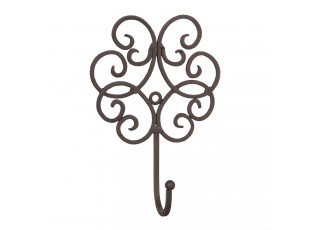 Věšák ornament tmavý - 13*5*19 cm