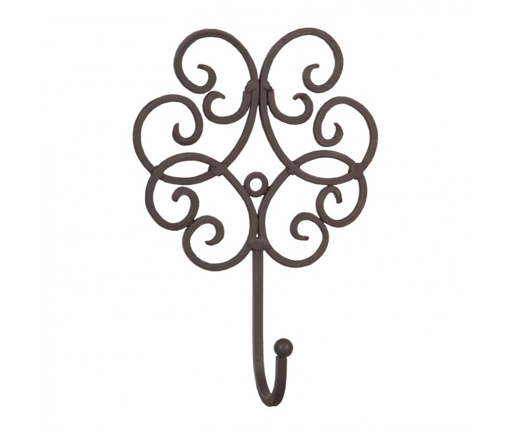 Věšák ornament tmavý - 13*5*19 cm Clayre & Eef
