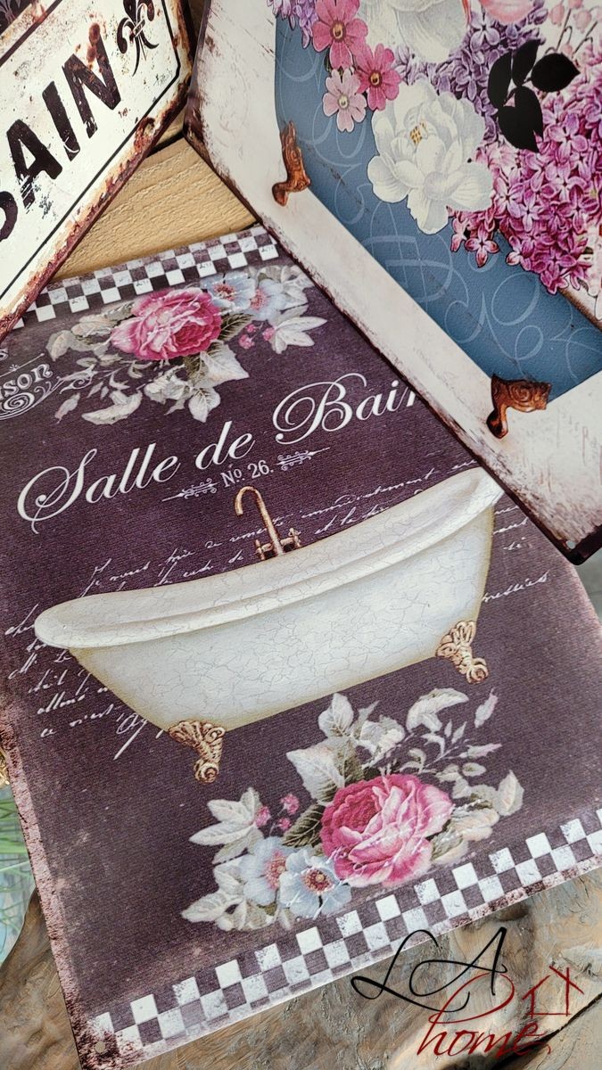 Černá nástěnná kovová cedule Salle de Bain - 25*33 cm Ostatní Černá nástěnná kovová cedule Salle de Bain - 25*33 cm Ostatní