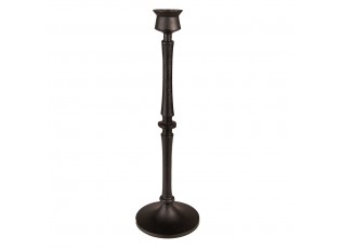 Černý kovový svícen na úzkou svíčku Pióne - Ø 10*33 cm