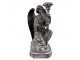 Šedý antik svícen Anděl - 15*14*29 cm Clayre & Eef