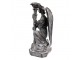 Šedý antik svícen Anděl - 15*14*29 cm Clayre & Eef