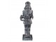 Šedá antik dekorace Louskáček s věnečkem L - 15*11*47 cm Clayre & Eef