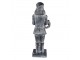 Šedá antik dekorace Louskáček s věnečkem L - 15*11*47 cm Clayre & Eef