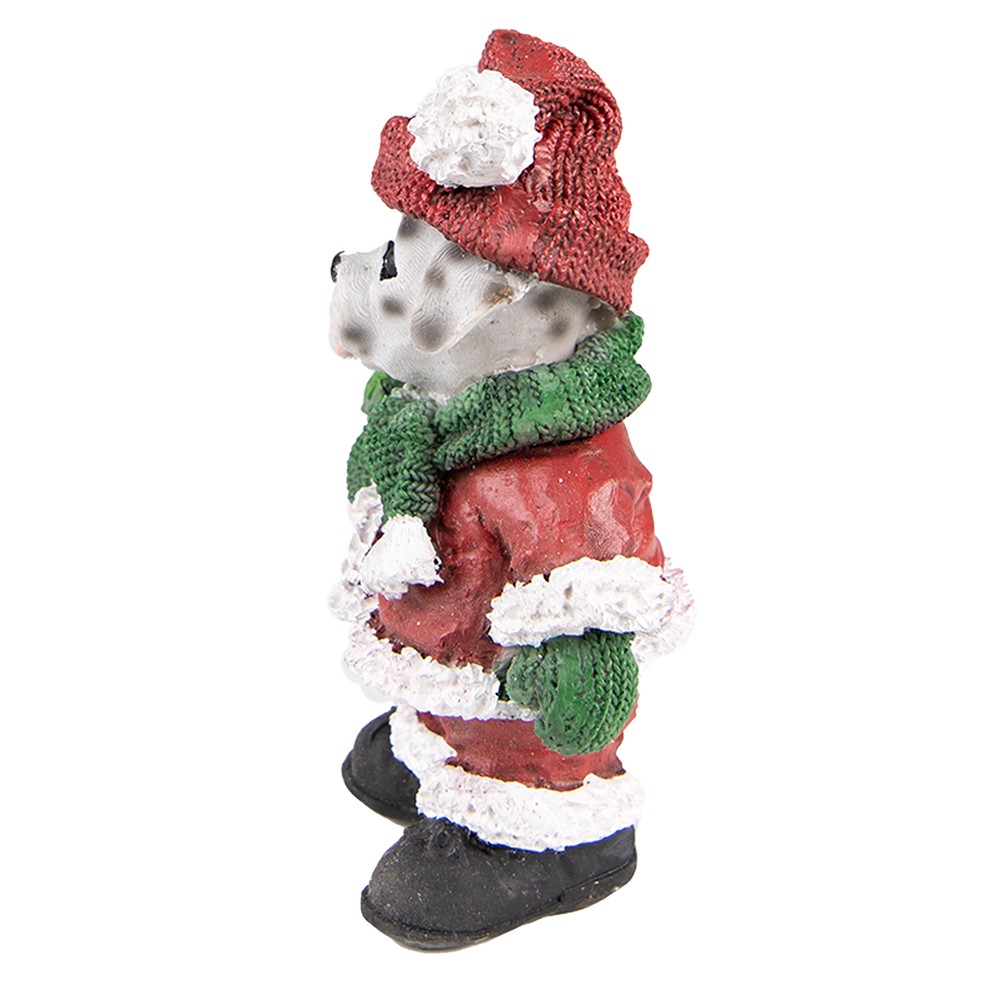 Vánoční dekorace pes v santovo obleku a stromkem - 9*6*15 cm Clayre & Eef Vánoční dekorace pes v santovo obleku a stromkem - 9*6*15 cm Clayre & Eef
