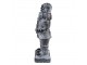 Šedá antik dekorace Louskáček s věnečkem - 9*6*21 cm Clayre & Eef