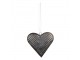 Dekorace věšák srdce Šedá 17*3*16 cm - 17*3*16 cm Clayre & Eef