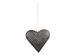 Dekorace věšák srdce Šedá 17*3*16 cm - 17*3*16 cm
