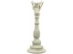 Béžový antik kovový svícen ArtFerro s jelenem - 13,5*13,5*37cm Exner