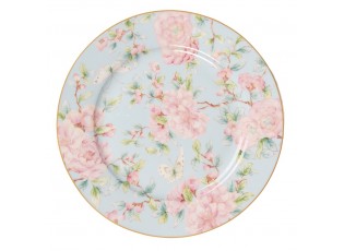 Porcelánový dezertní talířek s růžovými květy Rosa - Ø 19*2 cm