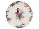 Porcelánový dezertní talíř s vánočním motivem ptáčka - Ø 21*2 cm Clayre & Eef