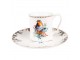 Porcelánový dezertní talíř s vánočním motivem ptáčka - Ø 21*2 cm Clayre & Eef