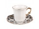 Bílý porcelánový šálek s barevným podšálkem Cuppie - Ø12*7 / 95 ml Clayre & Eef