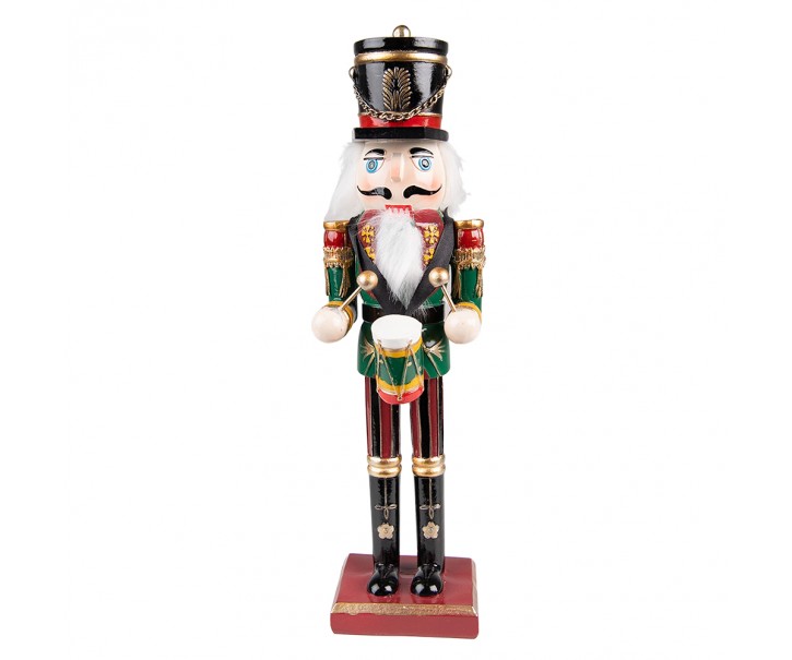 Vánoční dekorace socha Louskáček s bubínkem - 9*7*30 cm Clayre & Eef