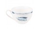 Porcelánový šálek s podšálkem s rybkami Fish Blue - 12*6*6 cm / Ø 15*2 cm / 250 ml Clayre & Eef