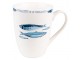 Porcelánový hrnek s rybkami Fish Blue - 12*9*11 cm / 330 ml Clayre & Eef