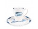 Porcelánový hrnek s rybkami Fish Blue - 12*9*11 cm / 330 ml Clayre & Eef