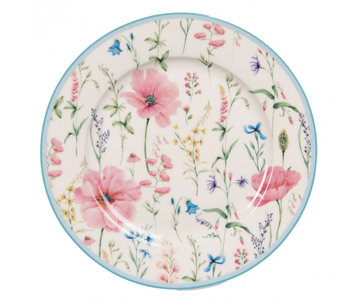 Porcelánový dezertní talířek Meadow - Ø19*2 cm Clayre & Eef