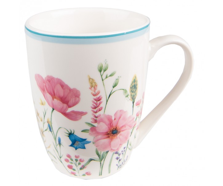 Barevný porcelánový hrneček s květy Meadow - 12*8*10 cm / 356 ml Clayre & Eef